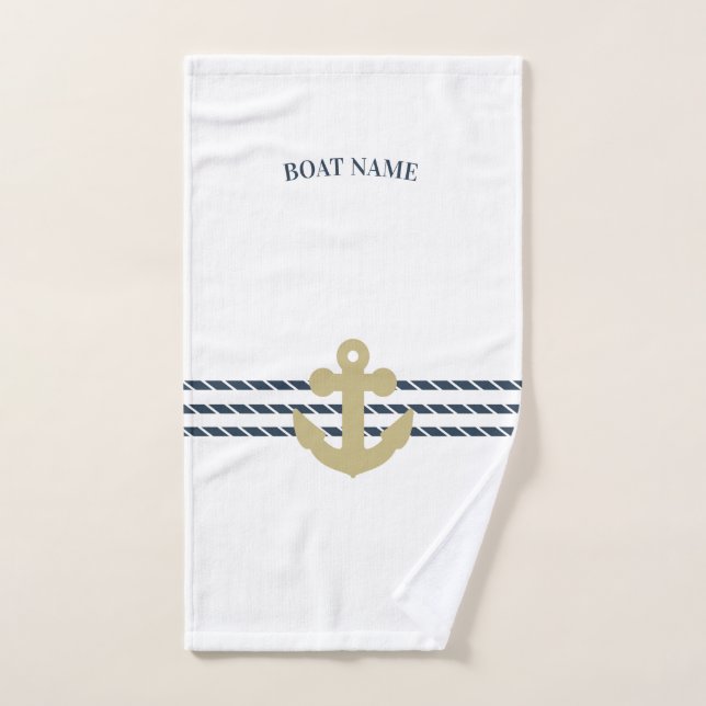 Anker des Schiffes, Seil Badhandtuch Set (Handtuch)