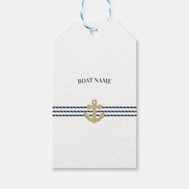 Anker des Schiffes, Seil Geschenkanhänger (Vorderseite)