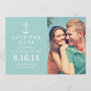 Anker-Foto-Hochzeit rettet das Datum {Münze} Save The Date