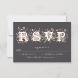 Anker Frühling Florale Hochzeits-RSVP-Karte RSVP Karte