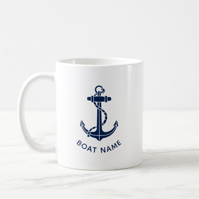 Anker für Boote am Strand - Maßgeschneidert Kaffeetasse (Links)