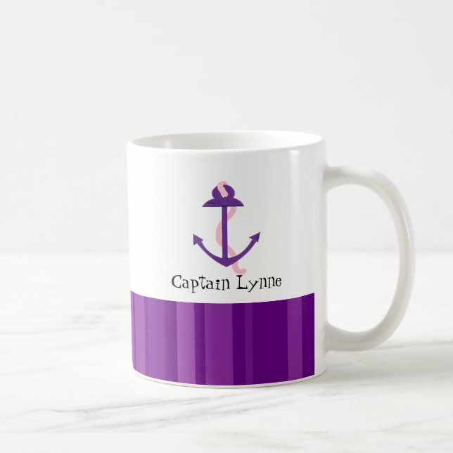 Anker für Lila Schiff Tasse (Rechts)