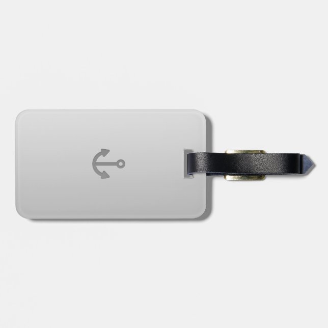 Anker Gepäckanhänger mit Ledergurt (Rückseite horizontal)