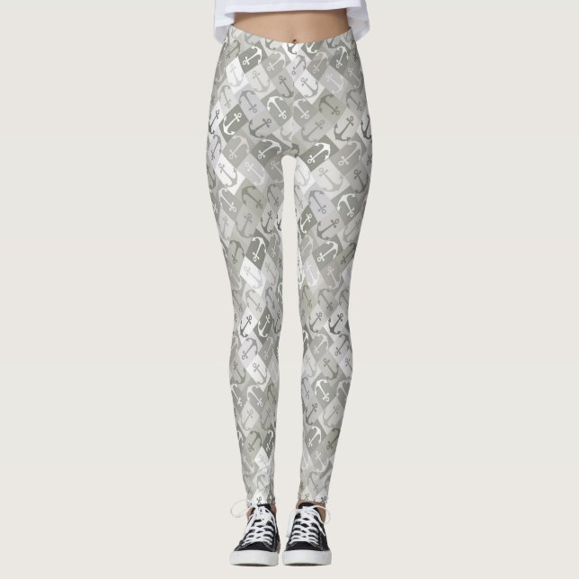 Anker-Herringbone-Mono Leggings (Vorderseite)