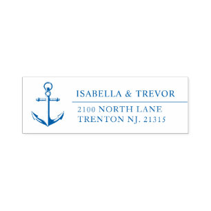 Anker im maritimen Stil personalisiert Permastempel