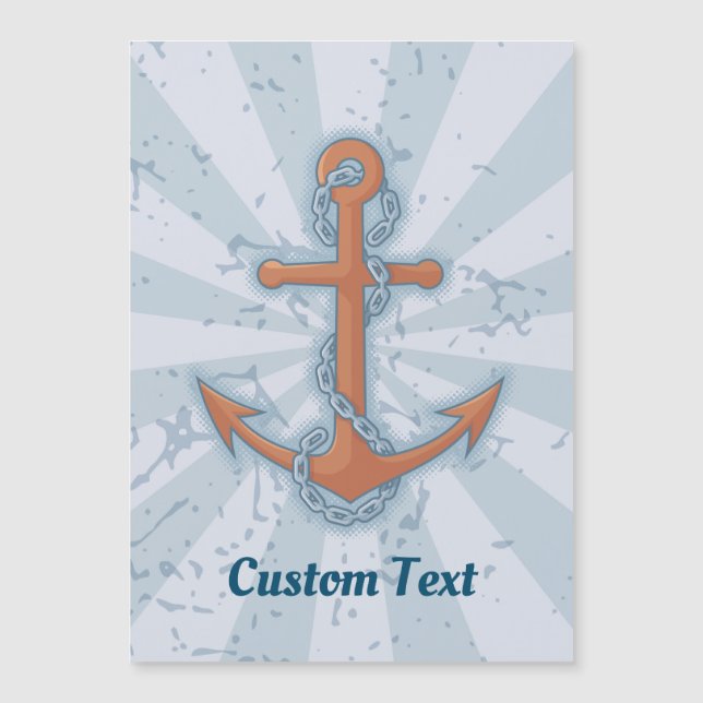 Anker mit Kette Magnetkarte (Vorderseite)