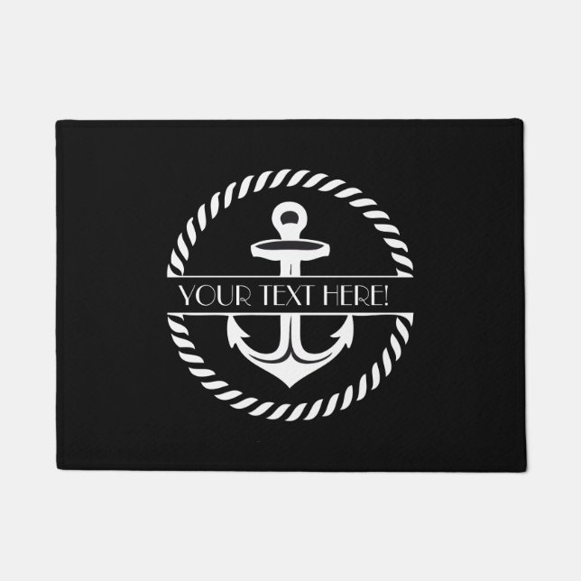 Anker- mit Namen zum personalisieren Fußmatte (Vorderseite)