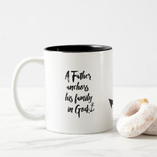 Anker mit Vater Faith Zitat Zweifarbige Tasse