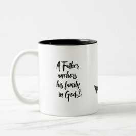 Anker mit Vater Faith Zitat Zweifarbige Tasse