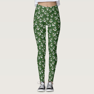 Anker mit Weihnachtslicht Nautic Leggings