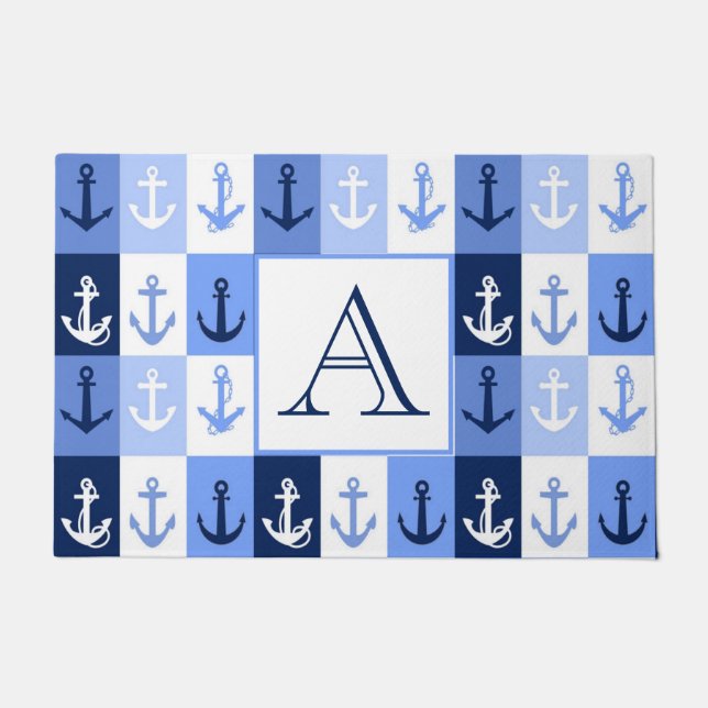 Anker-Monogramm-Doormat Fußmatte (Vorderseite)