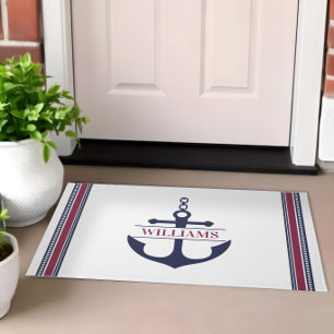 Anker Monogramm Nautisch Fußmatte