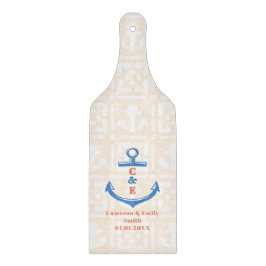 Anker-Monogramm-Paddel  Schneidebrett