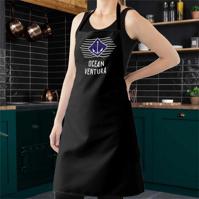 Anker Motif & Boat Name auf der Schiffsküche Schürze (Von Creator hochgeladen)