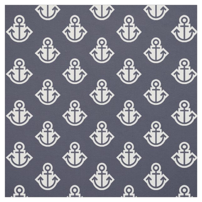 Anker-Muster-Gewebe in der Marine und im Weiß Stoff (Muster)
