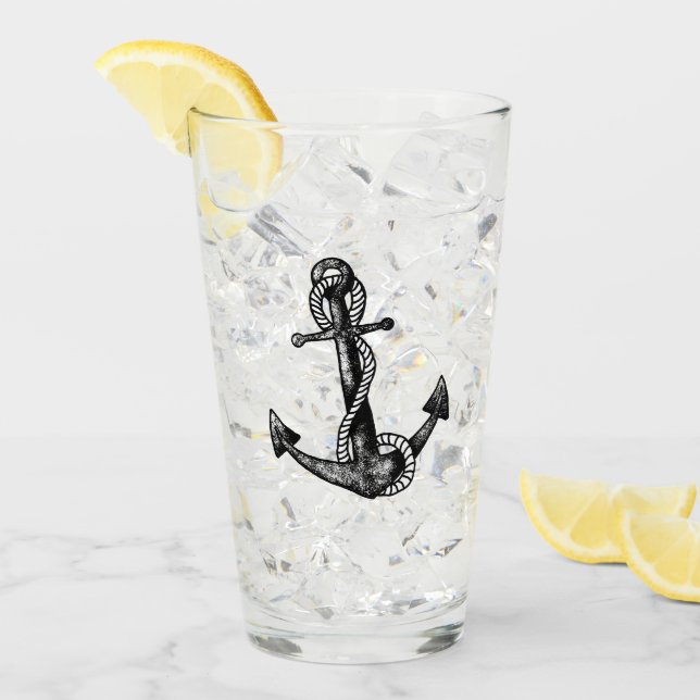 Anker Nautical  Glas (Vorderseite Ice)