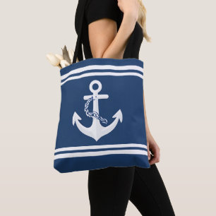 Anker Nautical Segeln Booten Weiß Navy Blau