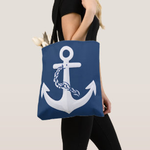 Anker Nautical Segeln Booten Weiß Navy Blau