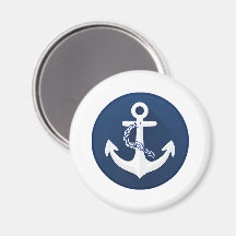 Anker Nautical Segeln Booten Weiß Navy Blau