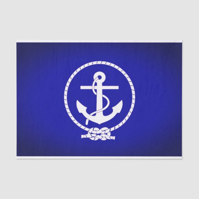 Anker Nautische Geschenkpapier Seidenpapier (Vorderseite)