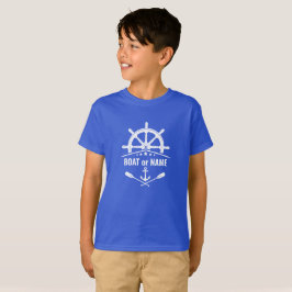 Anker Oars Ships Wheel Boat oder Name Lapis Blue T-Shirt