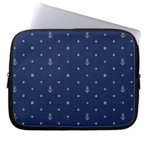 Anker Polka Punkte Muster Laptopschutzhülle