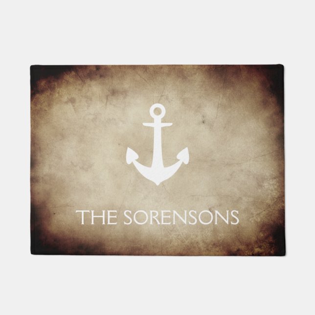 Anker-Rolle-Familienname-Fußmatte Fußmatte (Vorderseite)