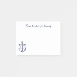 Anker Sailor Nautical Ocean Boot Personalisiert Post-it Klebezettel