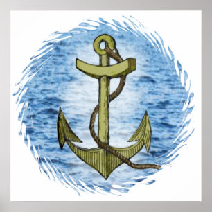 Anker schlichtes 20X20 Poster