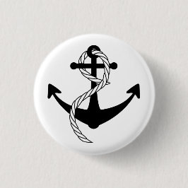 Anker schwarz weiß Button