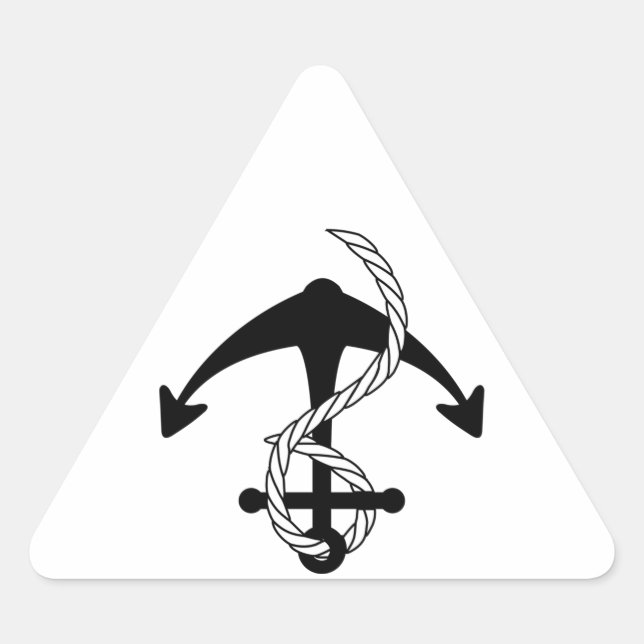 Anker schwarz weiß dreieck Aufkleber (Vorderseite)
