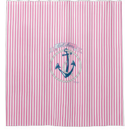 Anker, Seil, Segeln, Streifen, modern Duschvorhang