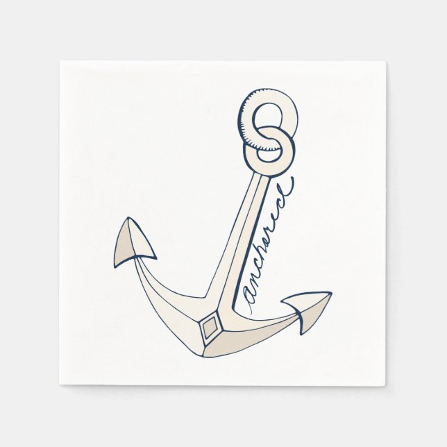 Anker Serviette (Vorderseite)