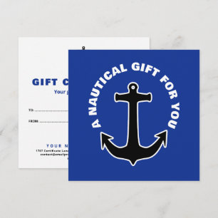 ANKER Silhouette - maritimes Design 1 Zertifikat Karte