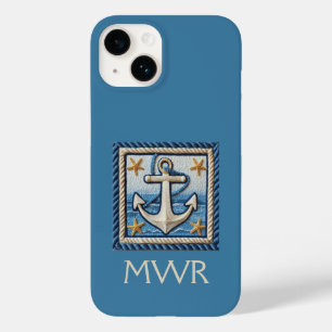 Anker-Style: Benutzerdefinierte Monogramm-Anker-Ha Case-Mate iPhone 14 Hülle