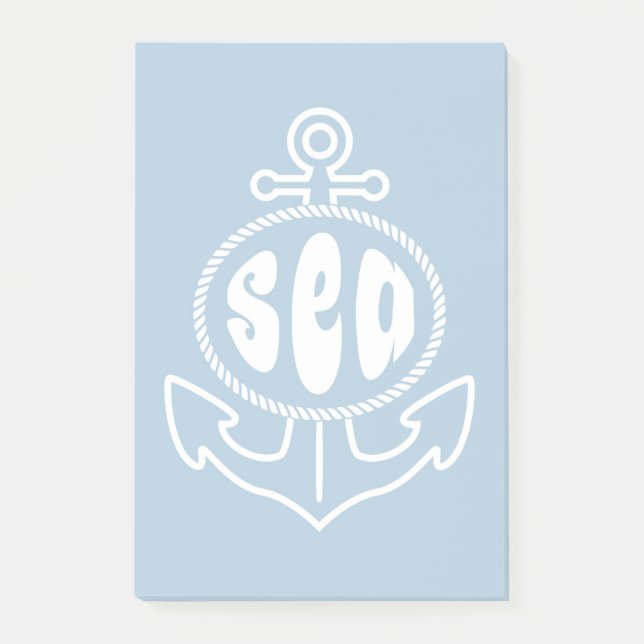 Anker und das Meer Post-it Klebezettel (Vorderseite)