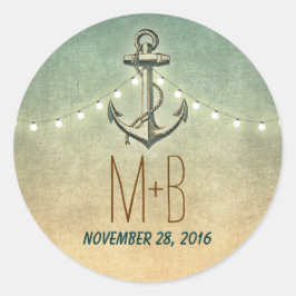 Anker- und Hochzeitslampen Runder Aufkleber