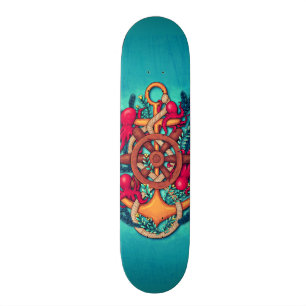 Anker und Kraken Skateboard