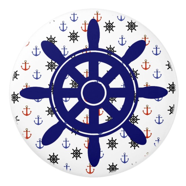 Anker- und Lenkkabinett Keramikknauf (Vorderseite)