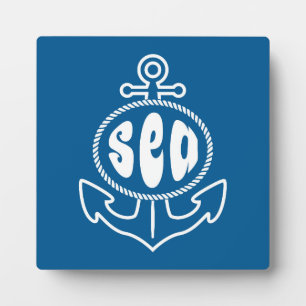 Anker und Meer Fotoplatte