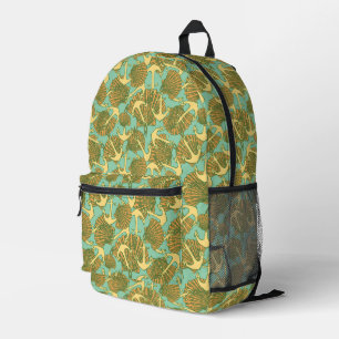 Anker und Muscheln im Vintagen Stil Bedruckter Rucksack