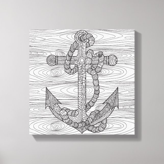 Anker und Seil 6 Leinwanddruck (Vorderseite)