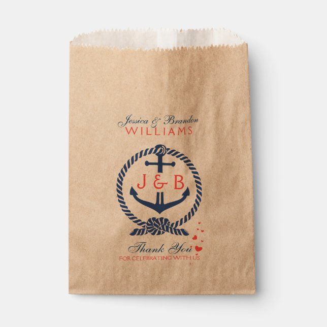Anker und Seile für Schiffe der Marine Geschenktütchen (Vorderseite)