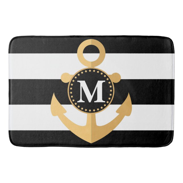 Anker und Streifen Badematte (Vorderseite)