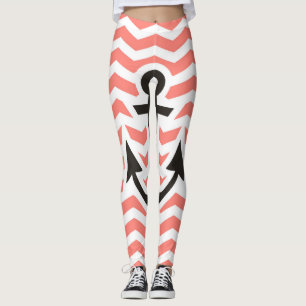 Anker und Zickzack Leggings