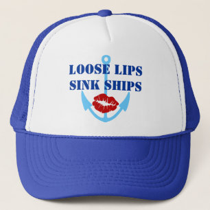 Anker-versendet lose Lippenwanne WWII Truckerkappe