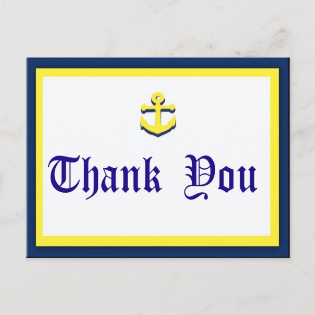 Anker Vielen Dank Postcard Postkarte (Vorderseite)