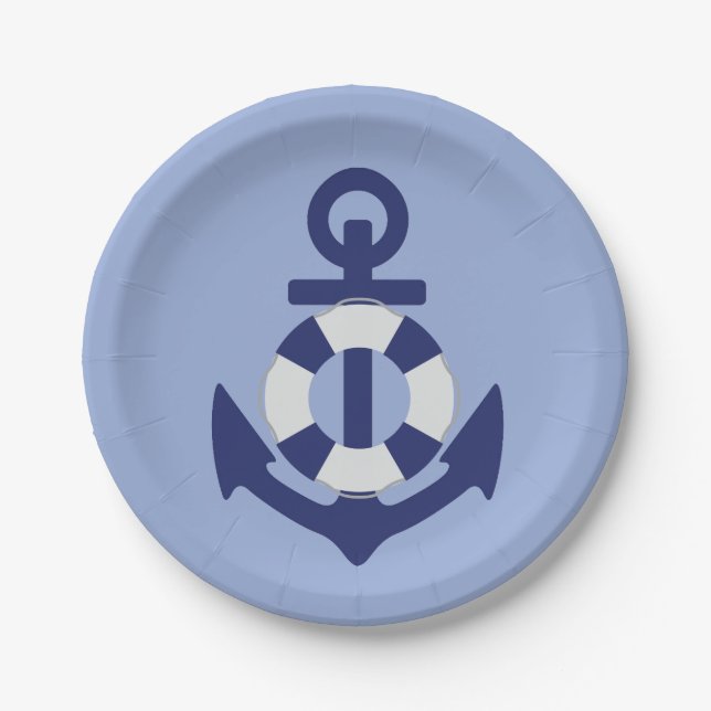 Anker weg Baby Duschpapier Teller (Vorderseite)