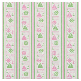 Anker weg Girl Nautical Baby Dusche Stoff