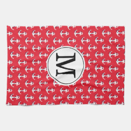 Anker weg! Red Custom Mit Monogramm Golf Bag Handtuch